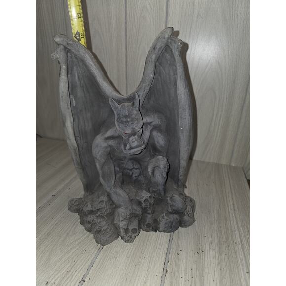 Vtg 1995 Rubies Foam Latex Gargoyle Halloween Decor Red Eyes Skulls Gothic 12" - Picture 5 of 8